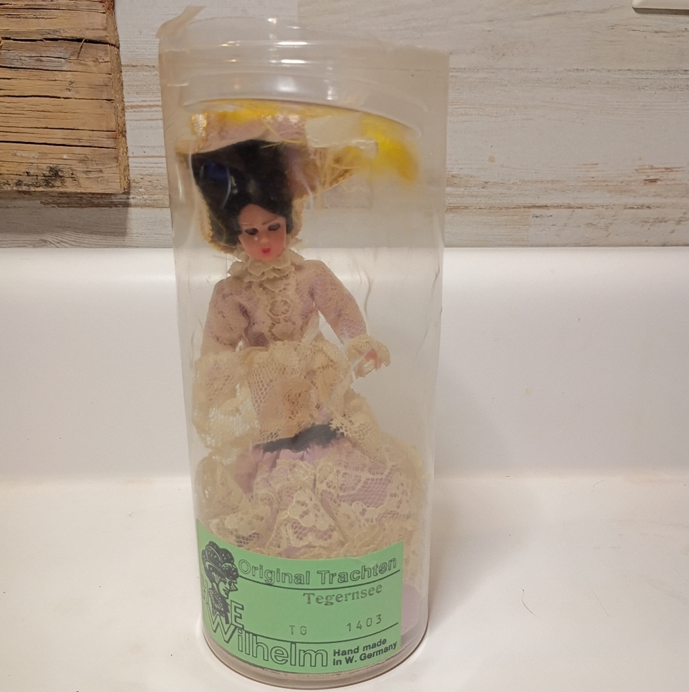 Trachten Doll with Cream Lace Dress